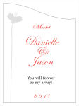 Orchid Large Curved Rectangle Wine Wedding Label